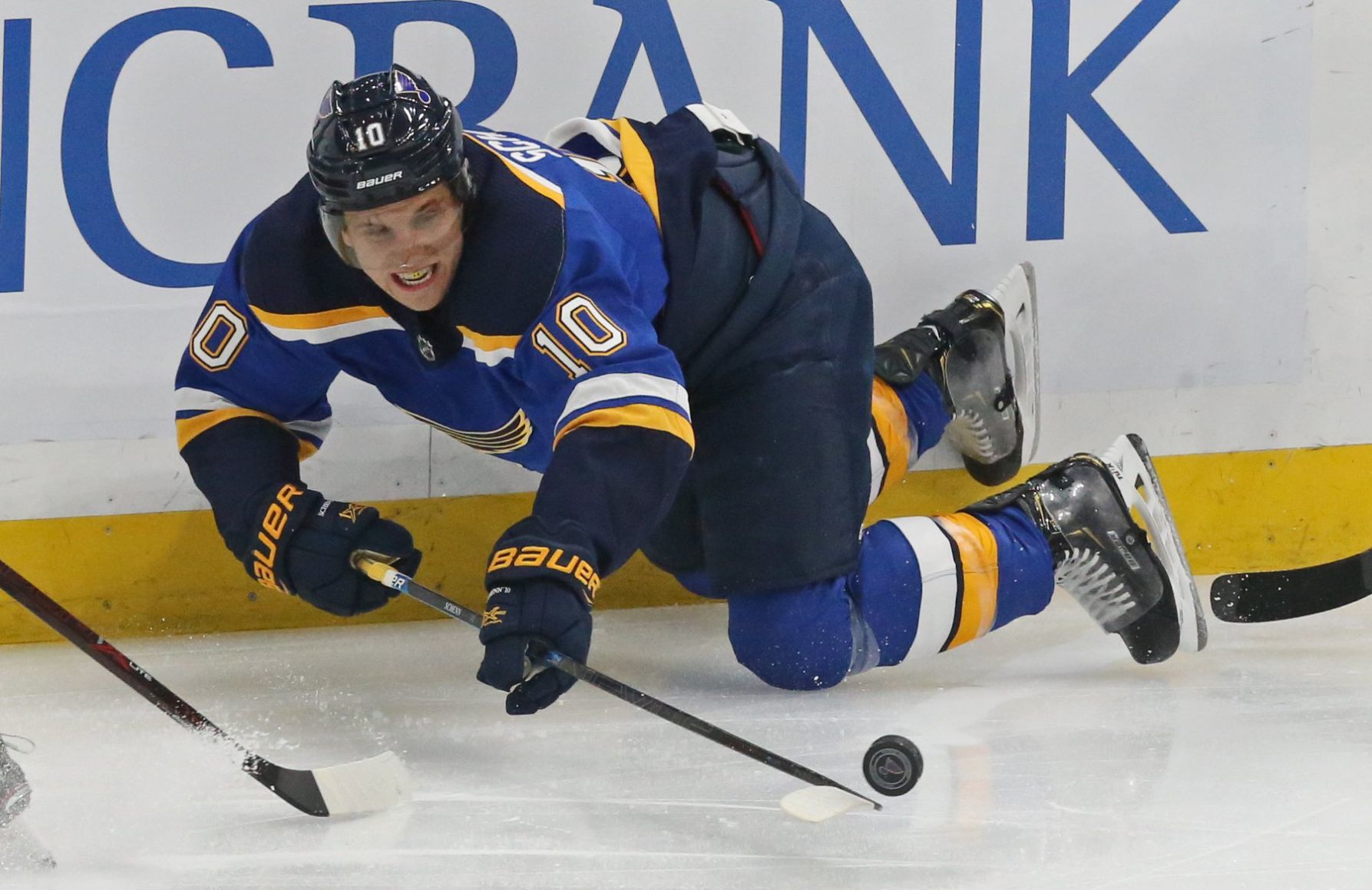 Blues and the Lavender Fight at the Enterprise Center